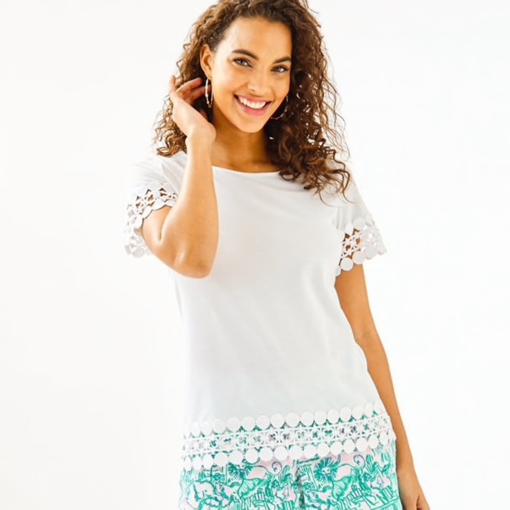 NWOT Lilly Pulitzer Hayes Top (Resort White)